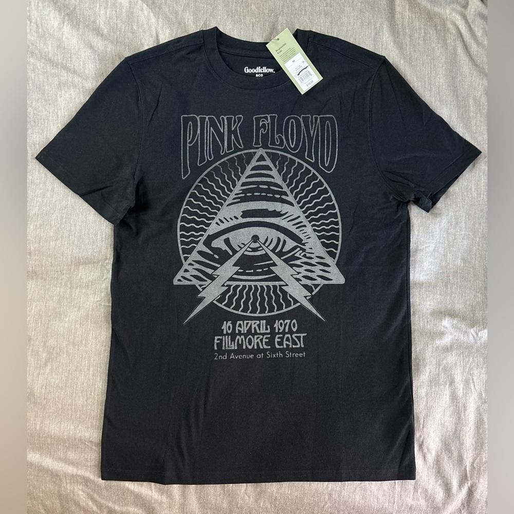 Pink Floyd Black Graphic T-Shirt, Size: M, NWT
